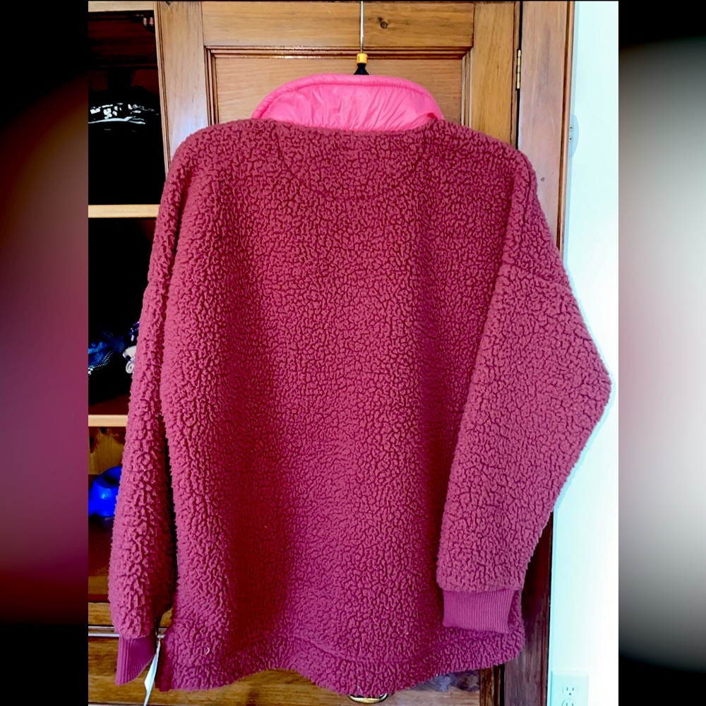 NWT Aerie Dream Sherpa Quarter Zip Sweatshirt Medium
